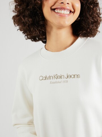 Calvin Klein Jeans Sweatshirt in Weiß