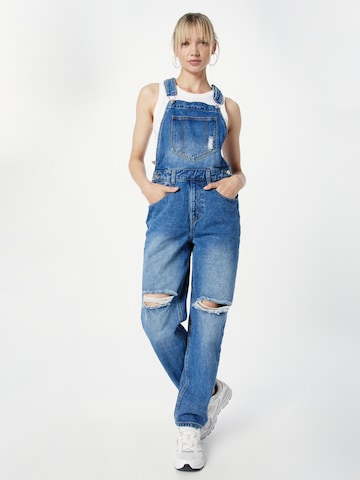 Dorothy Perkins Slim fit Jean Overalls in Blue: front