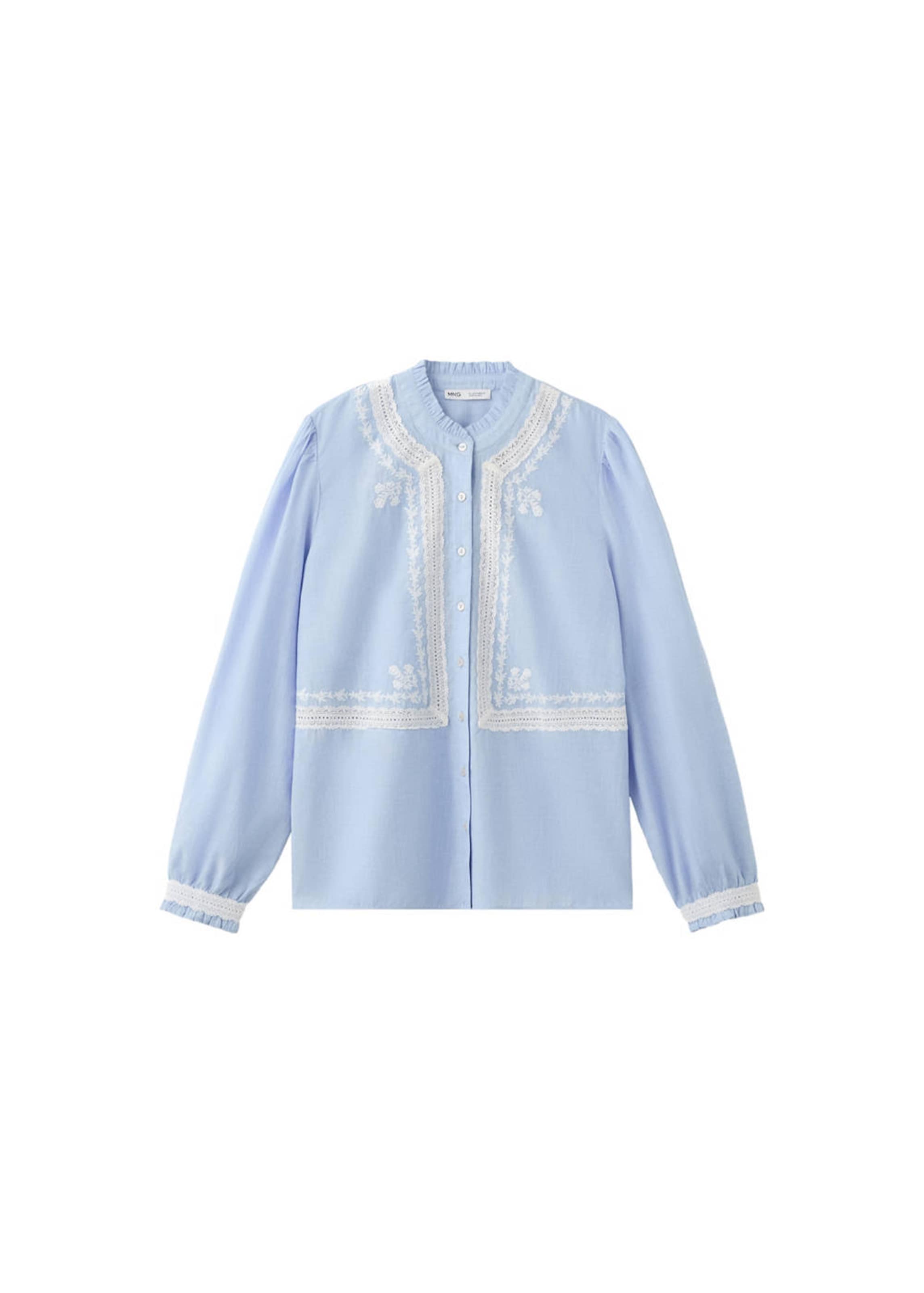 MANGO Blouse 'Leonine' in Blue: front