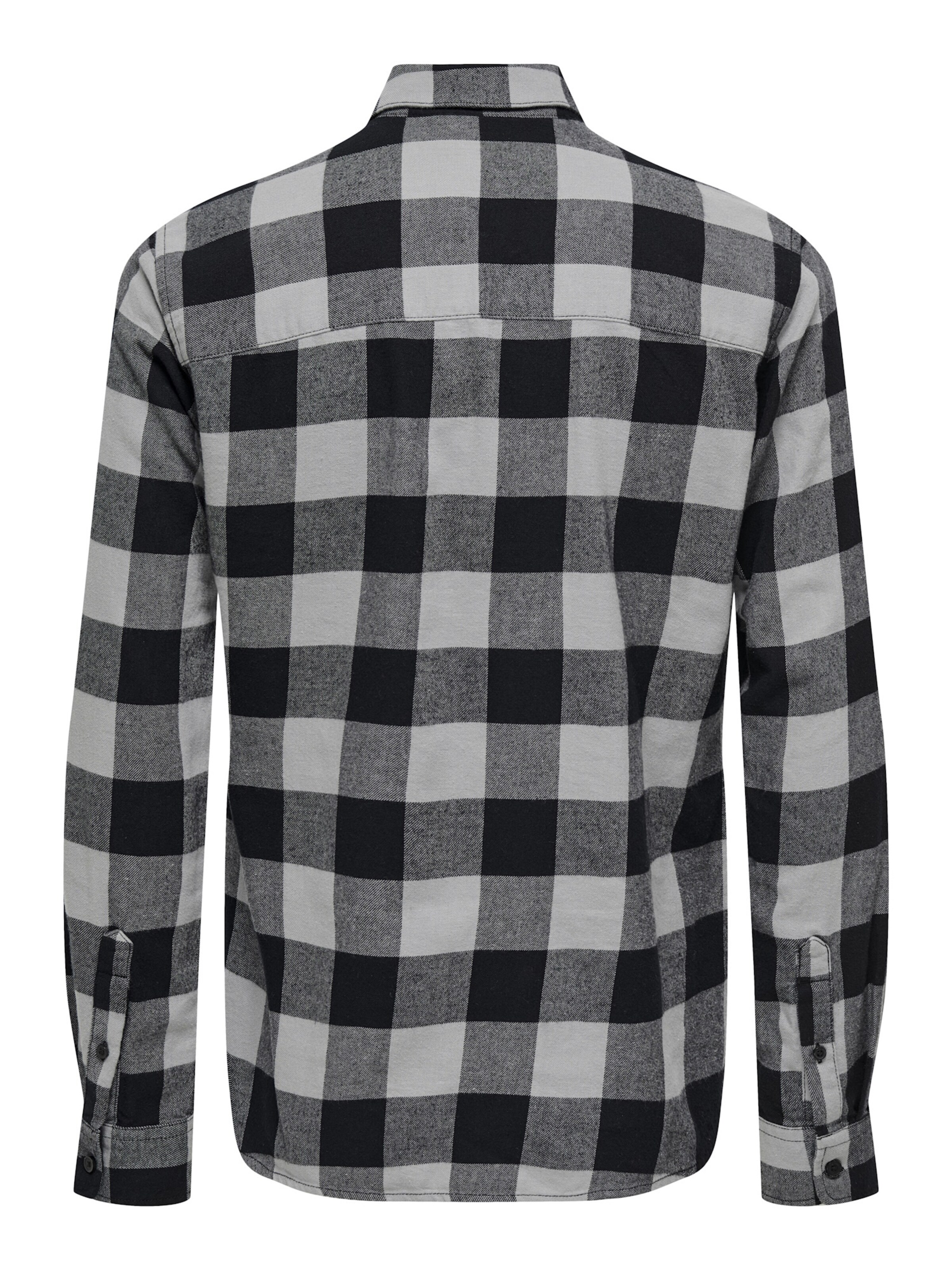 Only & Sons Slim Fit Hemd 'ONSGudmundur' in Grau