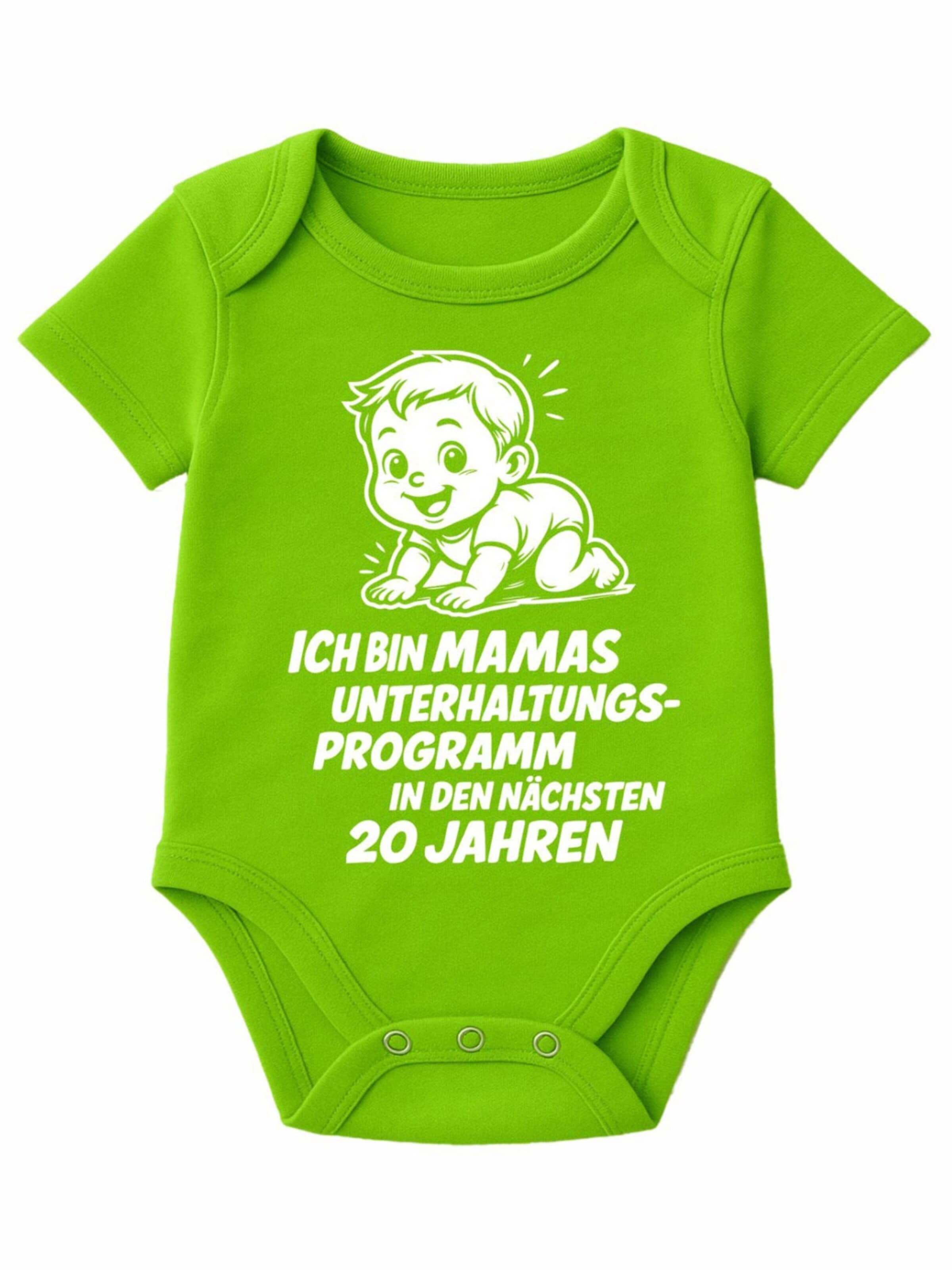 KLEINER FRATZ Strampler/Body in Grün: Vorderseite