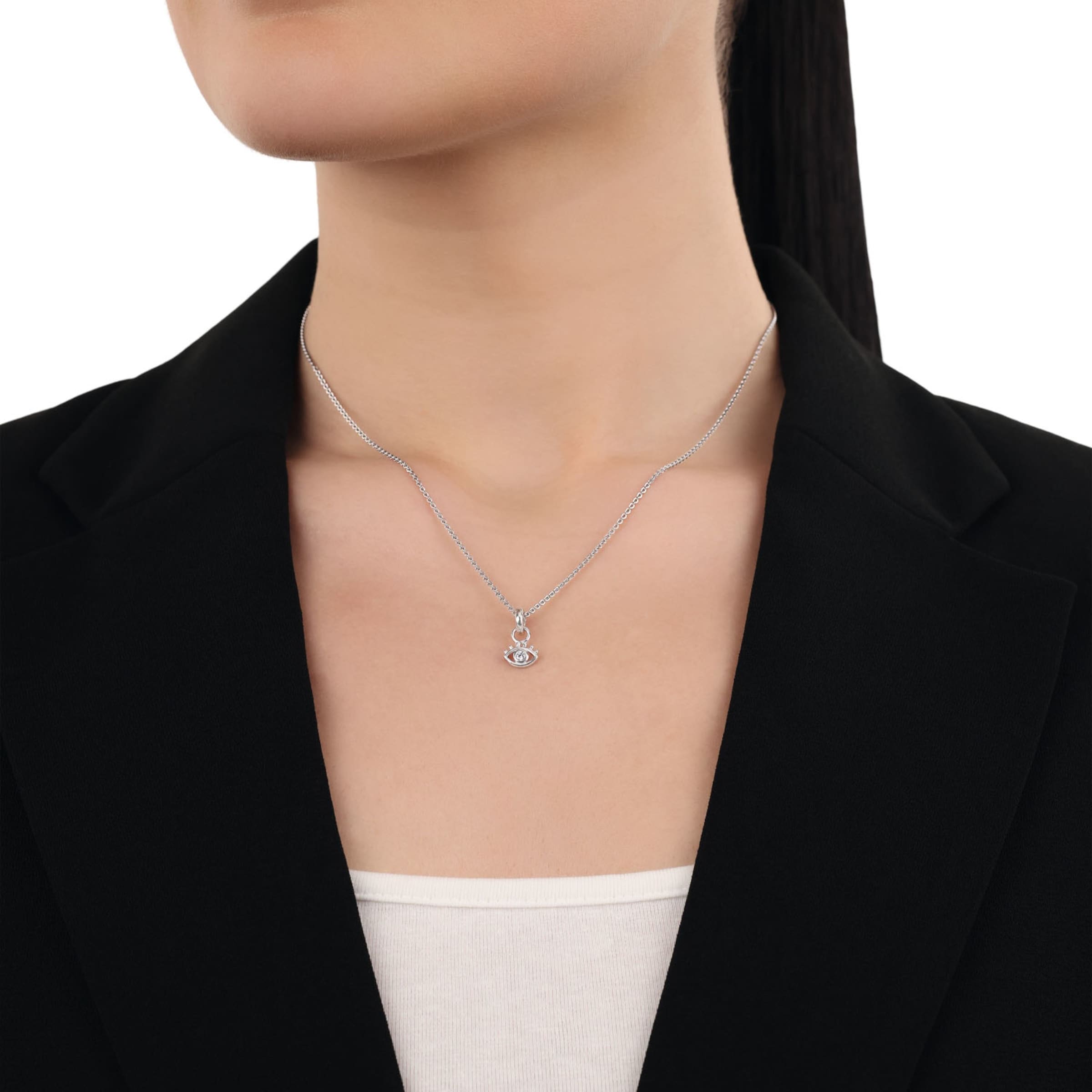 AMOR Pendant in Silver: front