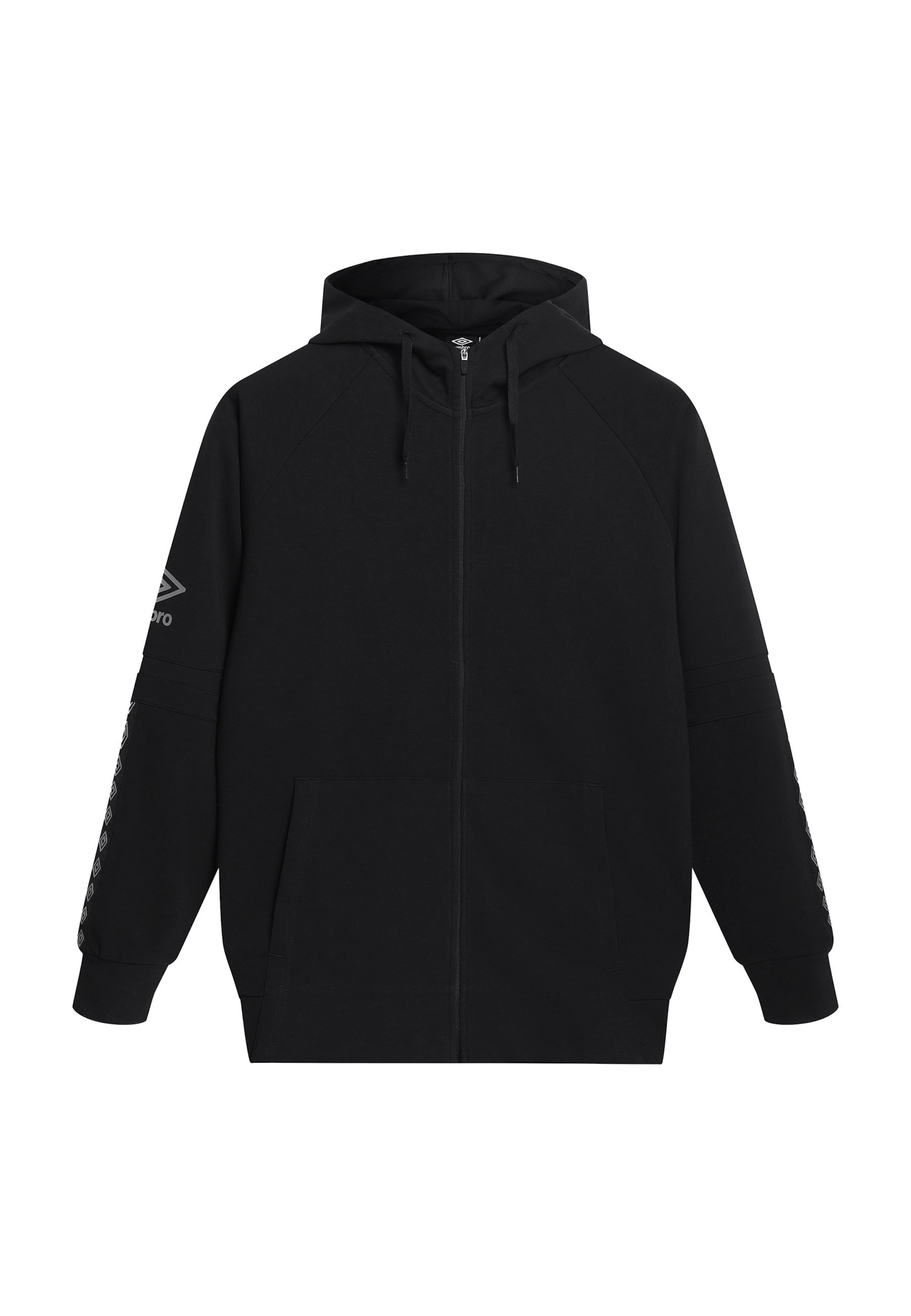 UMBRO Sweatvest 'Terrace' in Zwart: voorkant