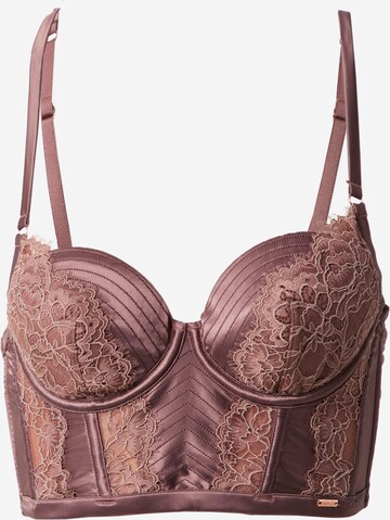 Hunkemöller Bustier Melltartó 'Erika' - barna: elől