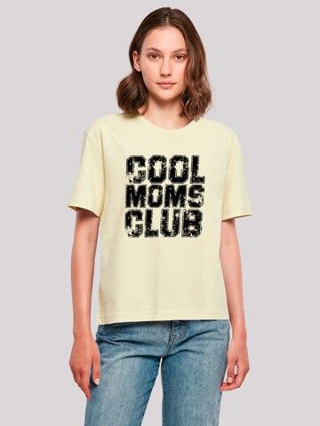 F4NT4STIC T-Shirt 'Mothers Day Modern Love Statement Trendy Slogan' in Gelb: Vorderseite