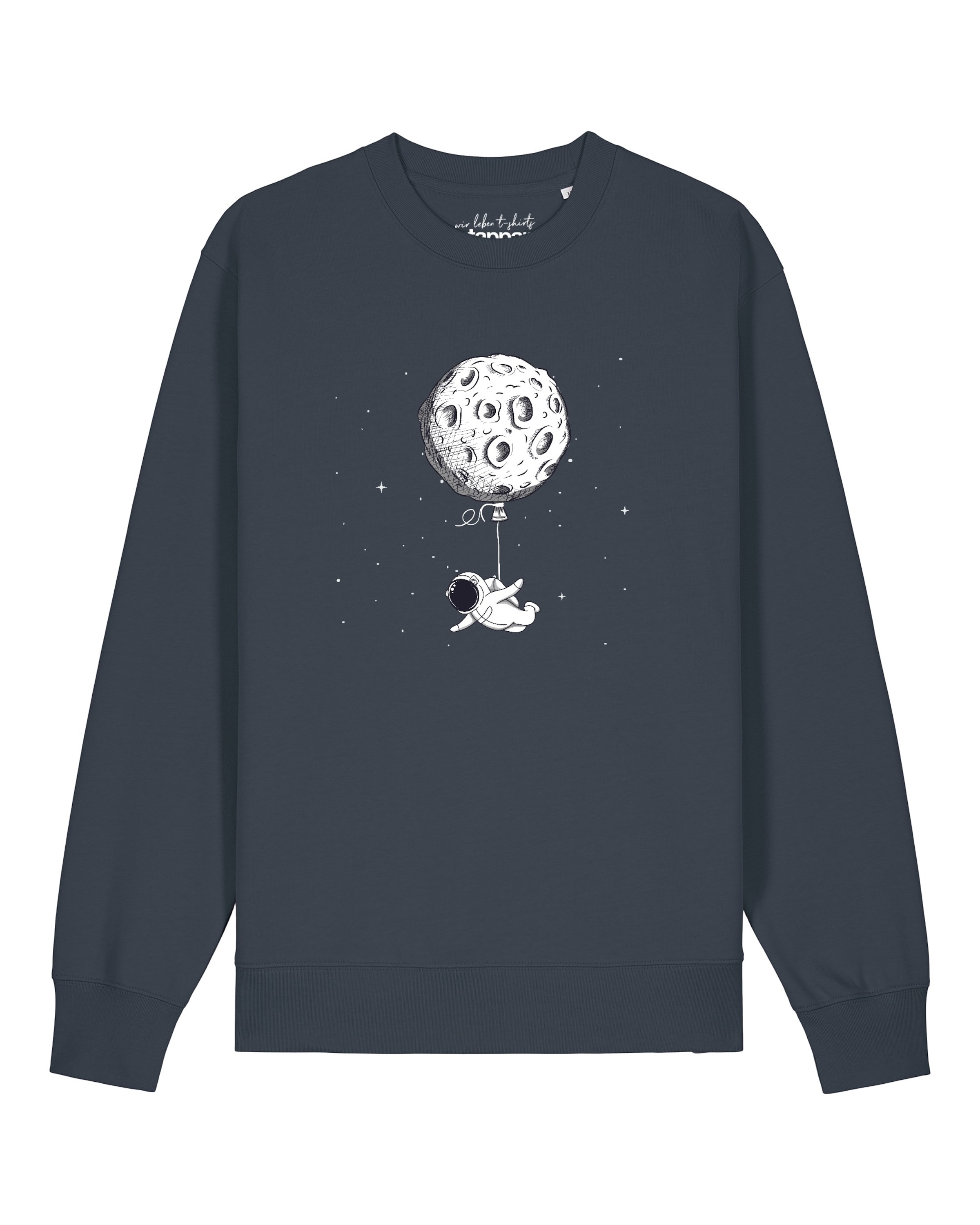 Watapparel Sweatshirt 'Funny Spaceman' in Grijs: voorkant