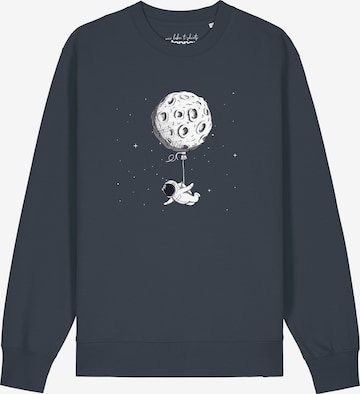 Watapparel Sweatshirt 'Funny Spaceman' in Grijs: voorkant