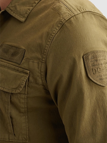 PME Legend Regular fit Skjorta 'PME LEGEND - Shirt jacket with chest pockets and badge on the sleeve' i brun