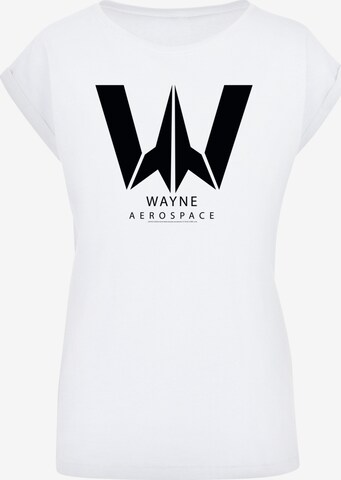 F4NT4STIC Shirt 'DC Comics Justice League Movie Wayne Aerospace' in White: front