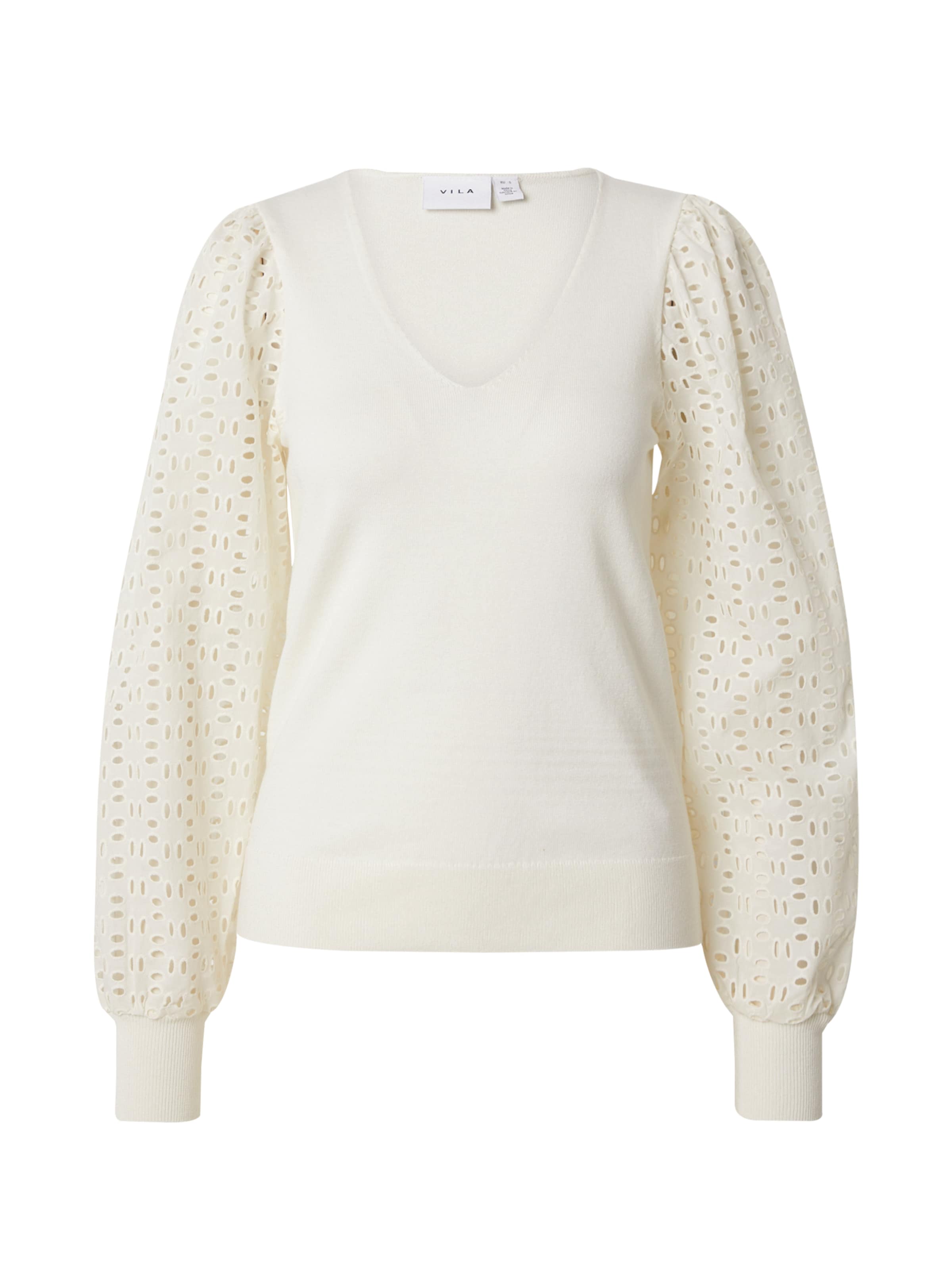 VILA Sweater 'LACINE' in White: front