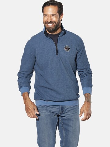 Jan Vanderstorm Sweatshirt 'Markward' in Blauw: voorkant