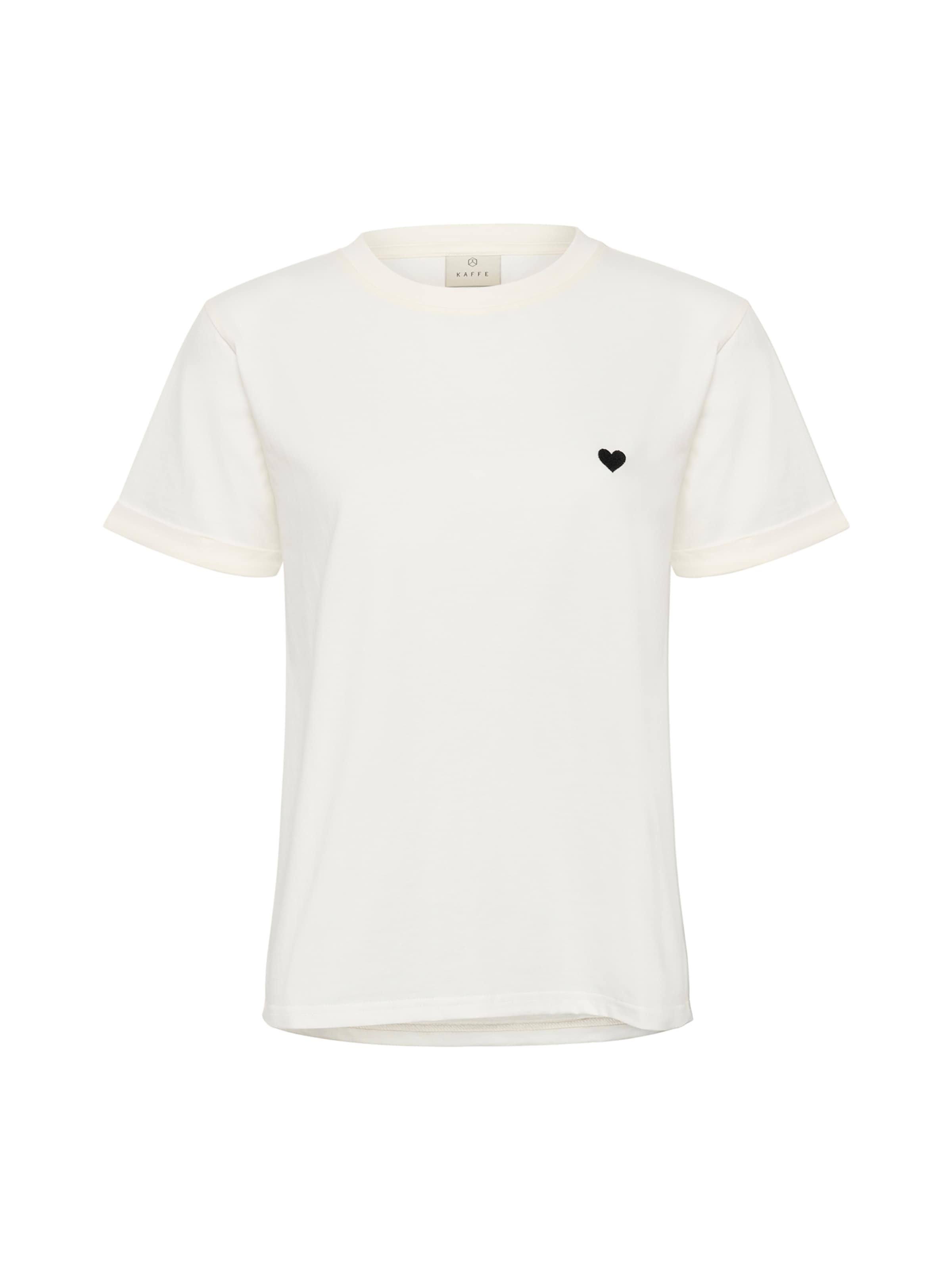 Tricou 'KAHeart' de la Kaffe pe alb: față