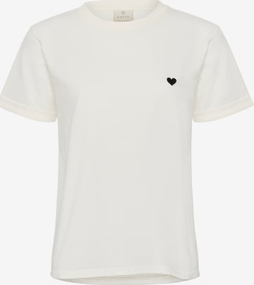Tricou 'KAHeart' de la Kaffe pe alb: față
