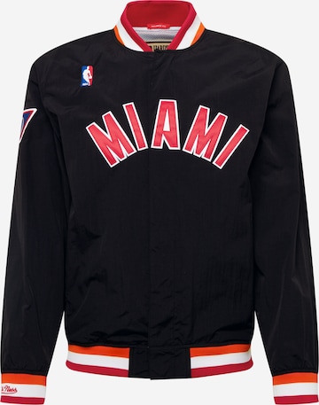 Veste mi-saison Mitchell & Ness en noir : devant