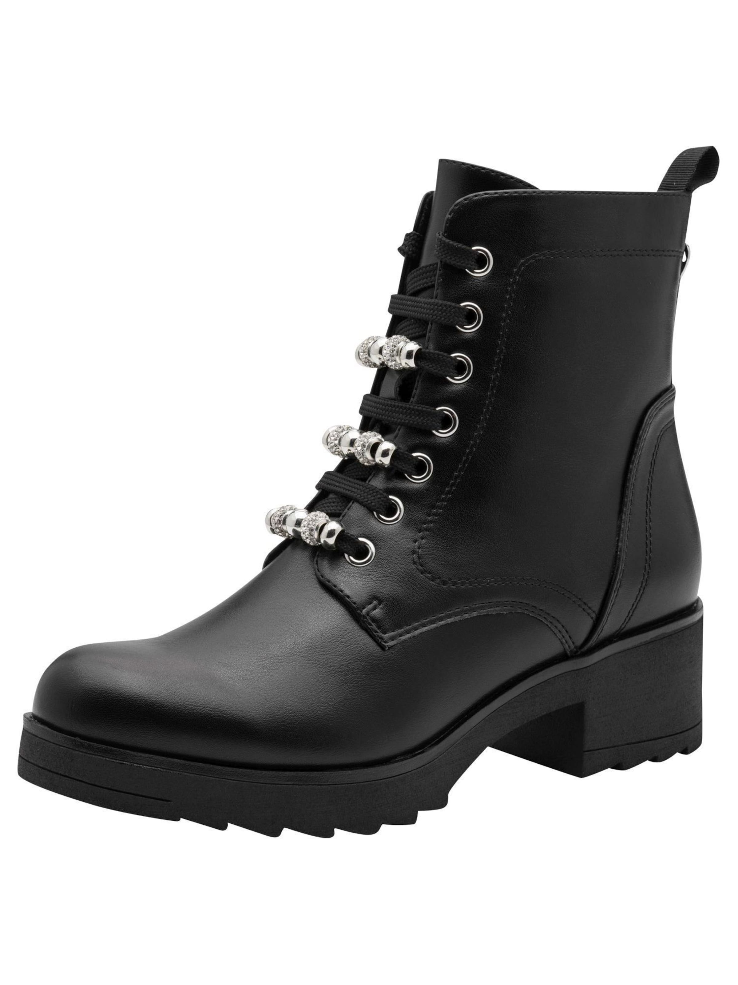 MARCO TOZZI - Botines con cordones en negro: frente