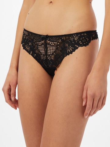 ETAM Thong 'SUCCESS' in Black: front