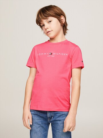 TOMMY HILFIGER T-shirt 'ESSENTIAL' i rosa: framsida