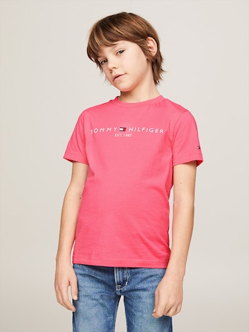 TOMMY HILFIGER T-Shirt 'ESSENTIAL' in Pink: predná strana