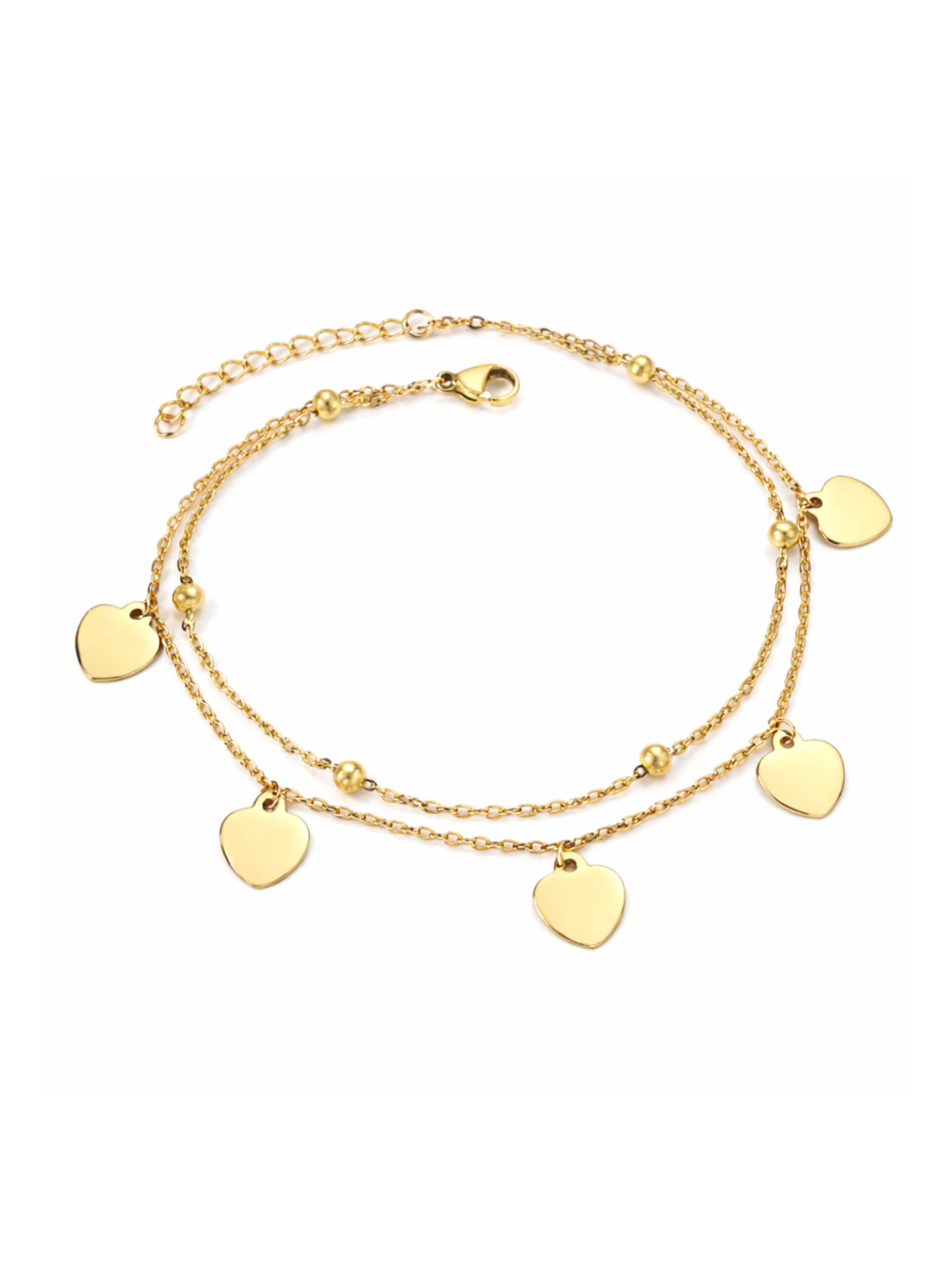 Gioiello per i piedi 'Heart Harmony Fußkette' di Pure Schmuck in oro: frontale