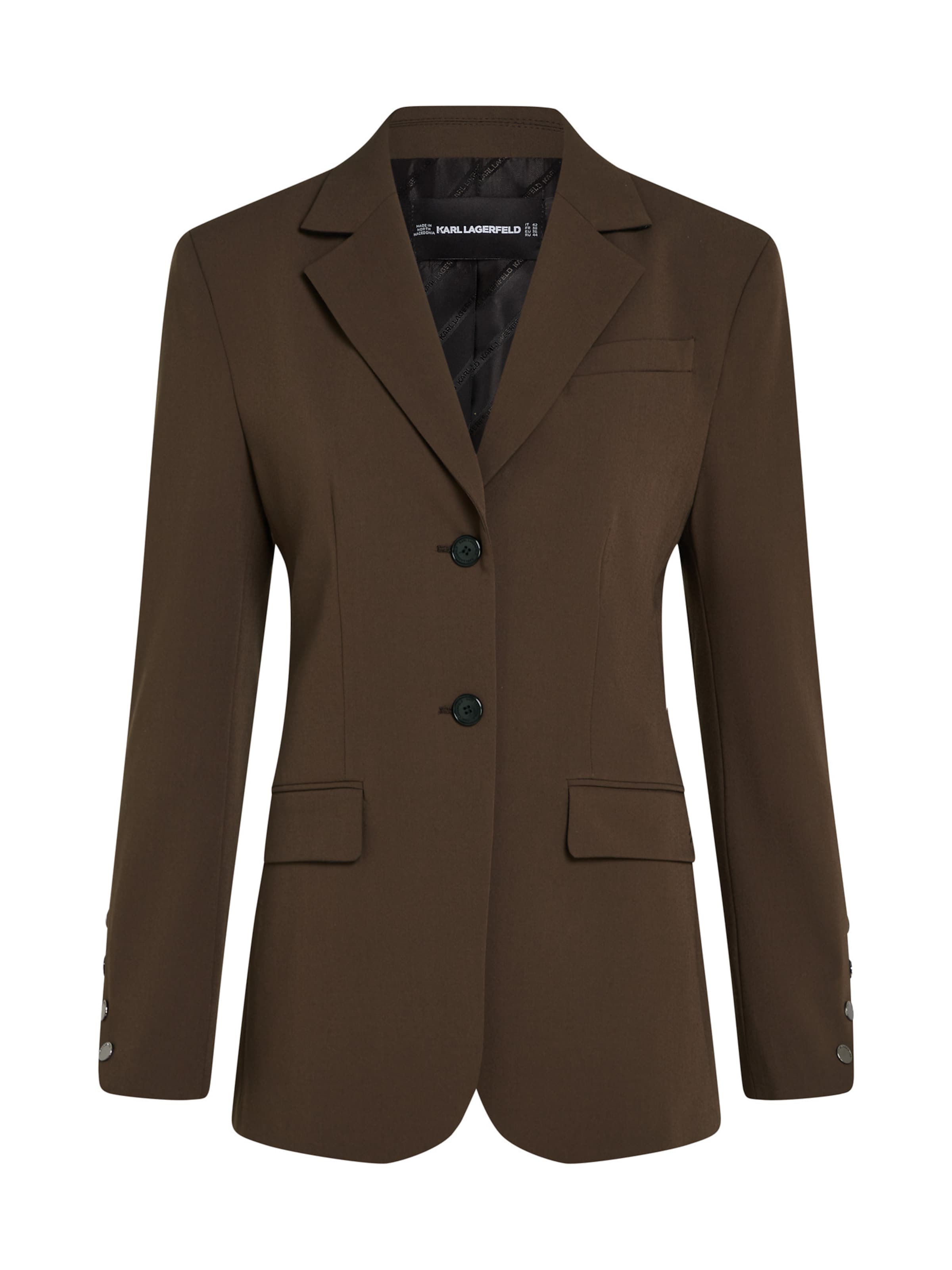 Karl Lagerfeld Μπλέιζερ σε καφέ: μπροστά