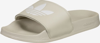 ADIDAS ORIGINALS Iešļūcenes/baseina apavi 'Adilette' cementpelēks / balts, Preces skats