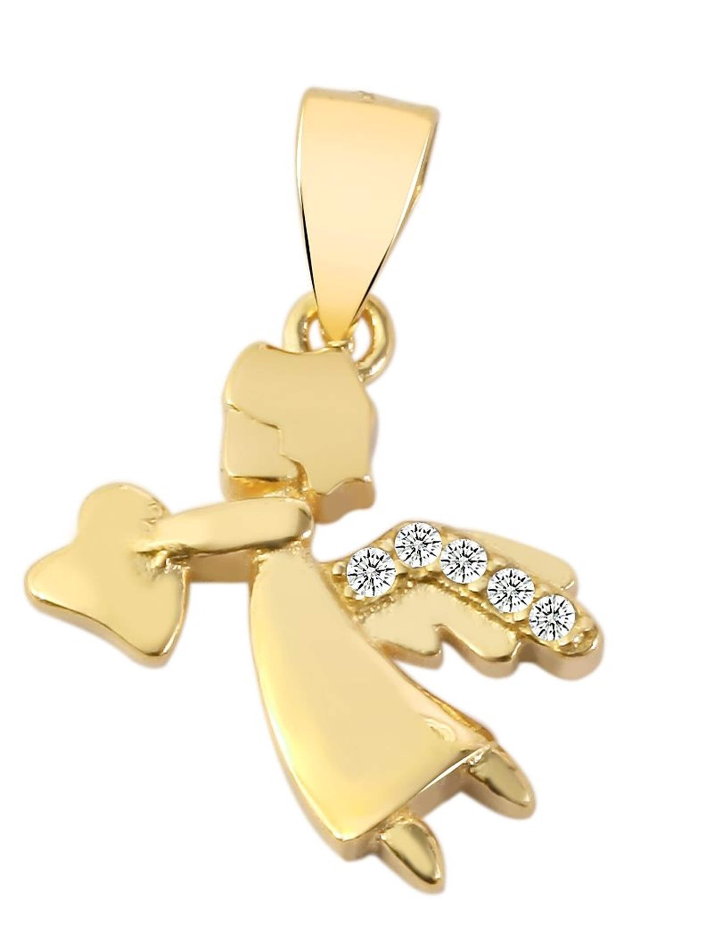 Akzent Anhänger '"Duska" aus 925 Sterlingsilber, rhodiniert, langlebig'‌‌‌‌‌‌ in Gold: Vorderseite