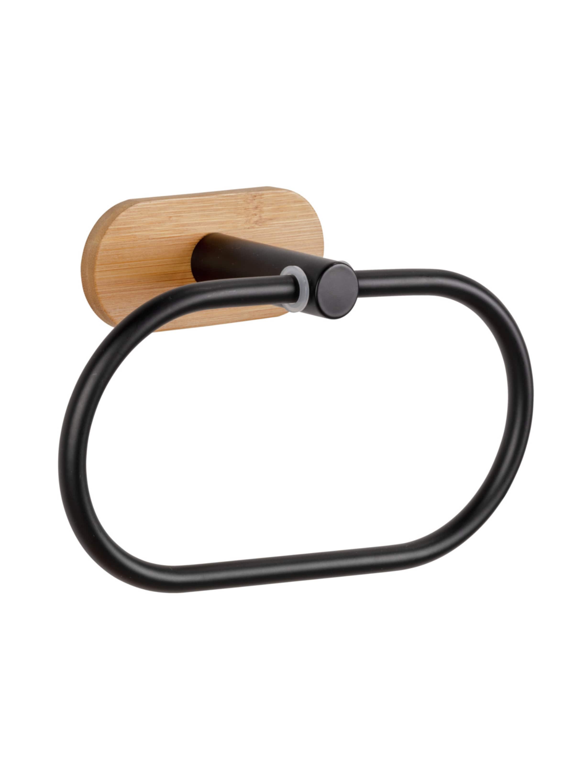Wenko Handtuchring 'Turbo-Loc® Orea' in Schwarz: Vorderseite