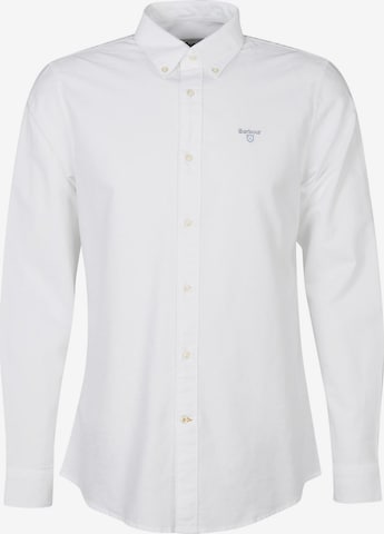 Barbour - Regular Fit Camisa 'Oxtown' em branco: frente