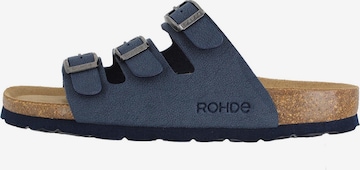 ROHDE Mules 'Alba' in Blue: front