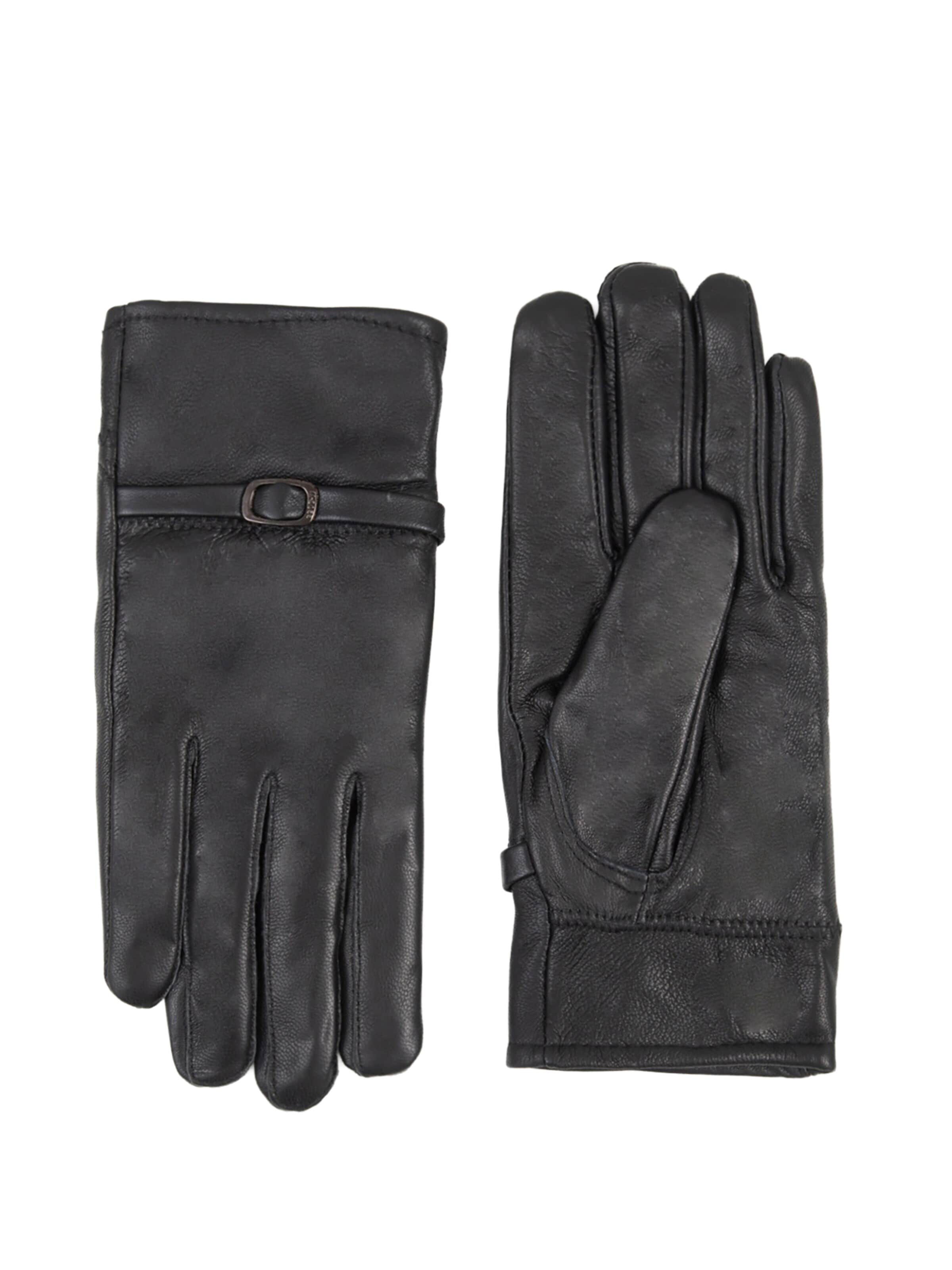 L'Arte Milano Fingerhandschuhe‌‌‌‌‌‌‌‌‌ in Schwarz: Vorderseite