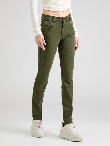 Skinny Pantalon 'SHAKIRA' BRAX en vert : devant