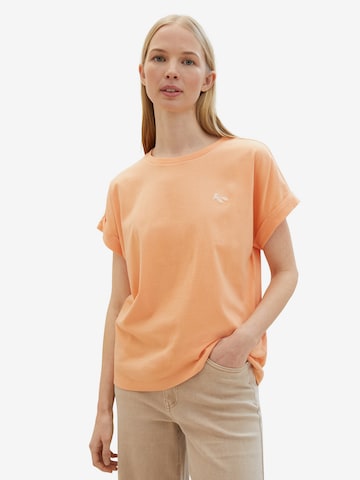 T-shirt TOM TAILOR en orange : devant