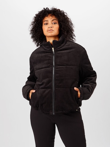 Urban Classics Between-season jacket 'Ladies Corduroy' in Black: front