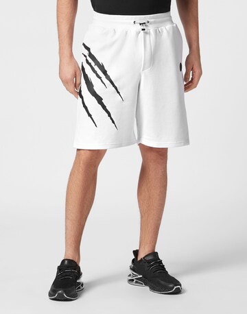 regular Pantaloni sportivi di Plein Sport in bianco: frontale