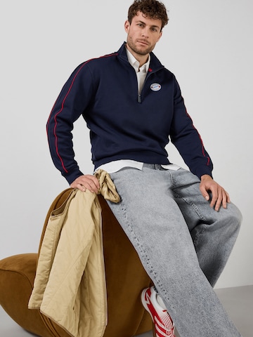 FC BAYERN MÜNCHEN Half-Zip Pullover Essentials in Blau