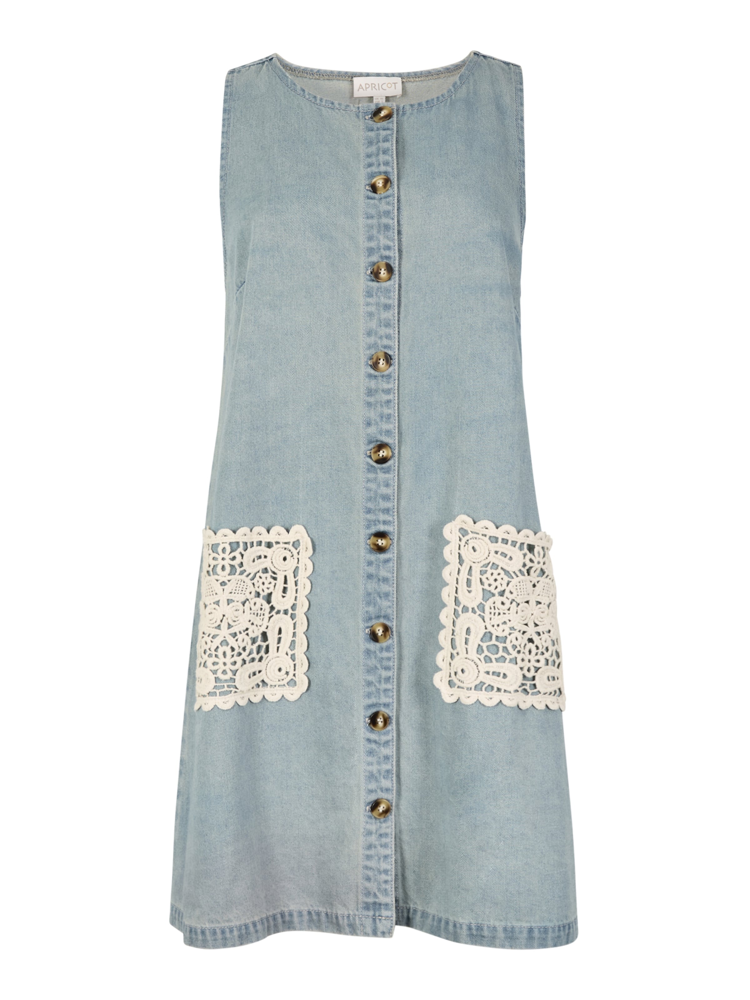 Apricot Dress in Blue: front