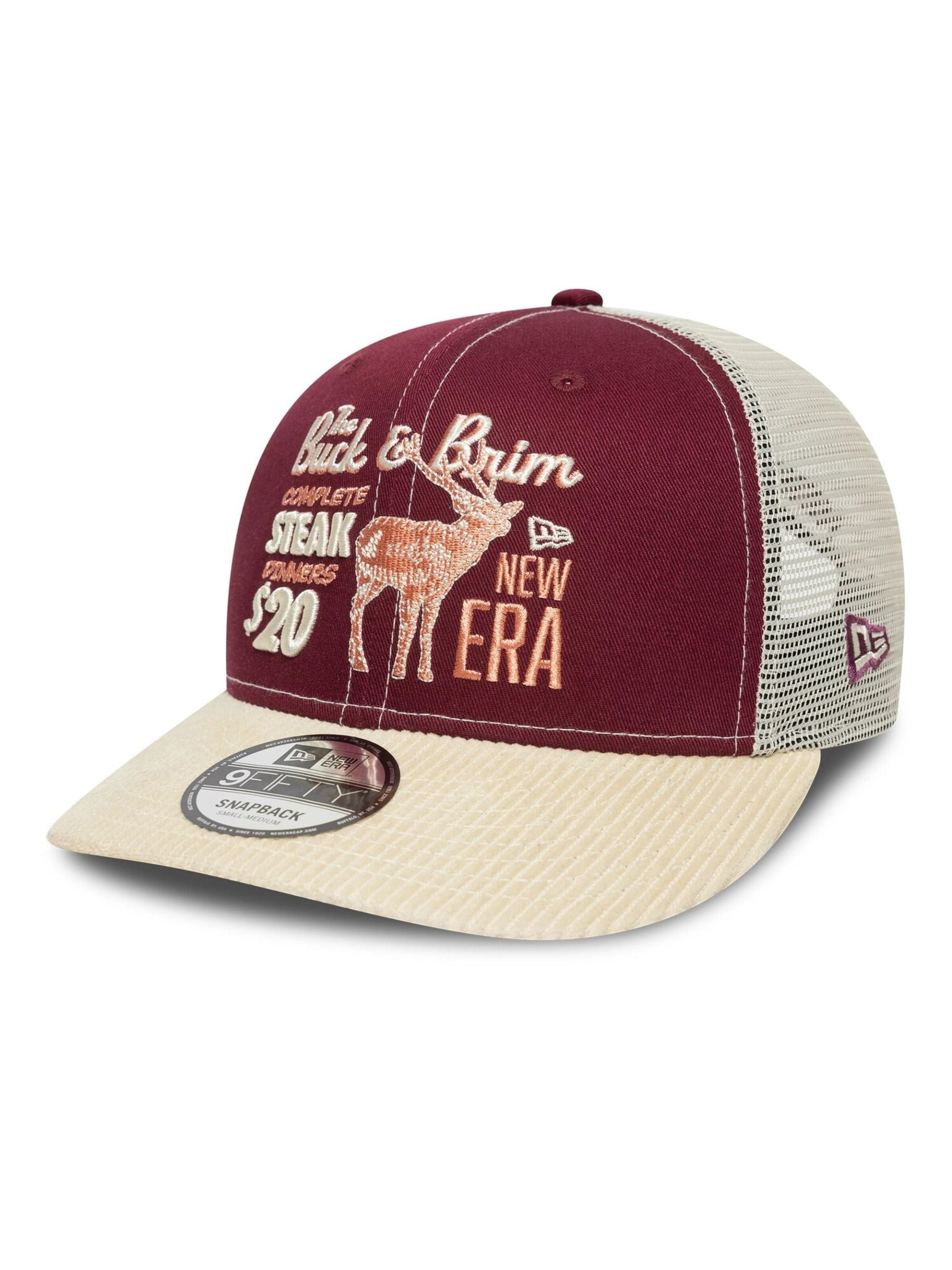 NEW ERA Cap '9FIFTY Complete Steak Dinners' in Red: front