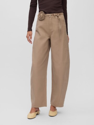 VERO MODA - Barrel Vaquero 'VMKaitlin' en beige: frente