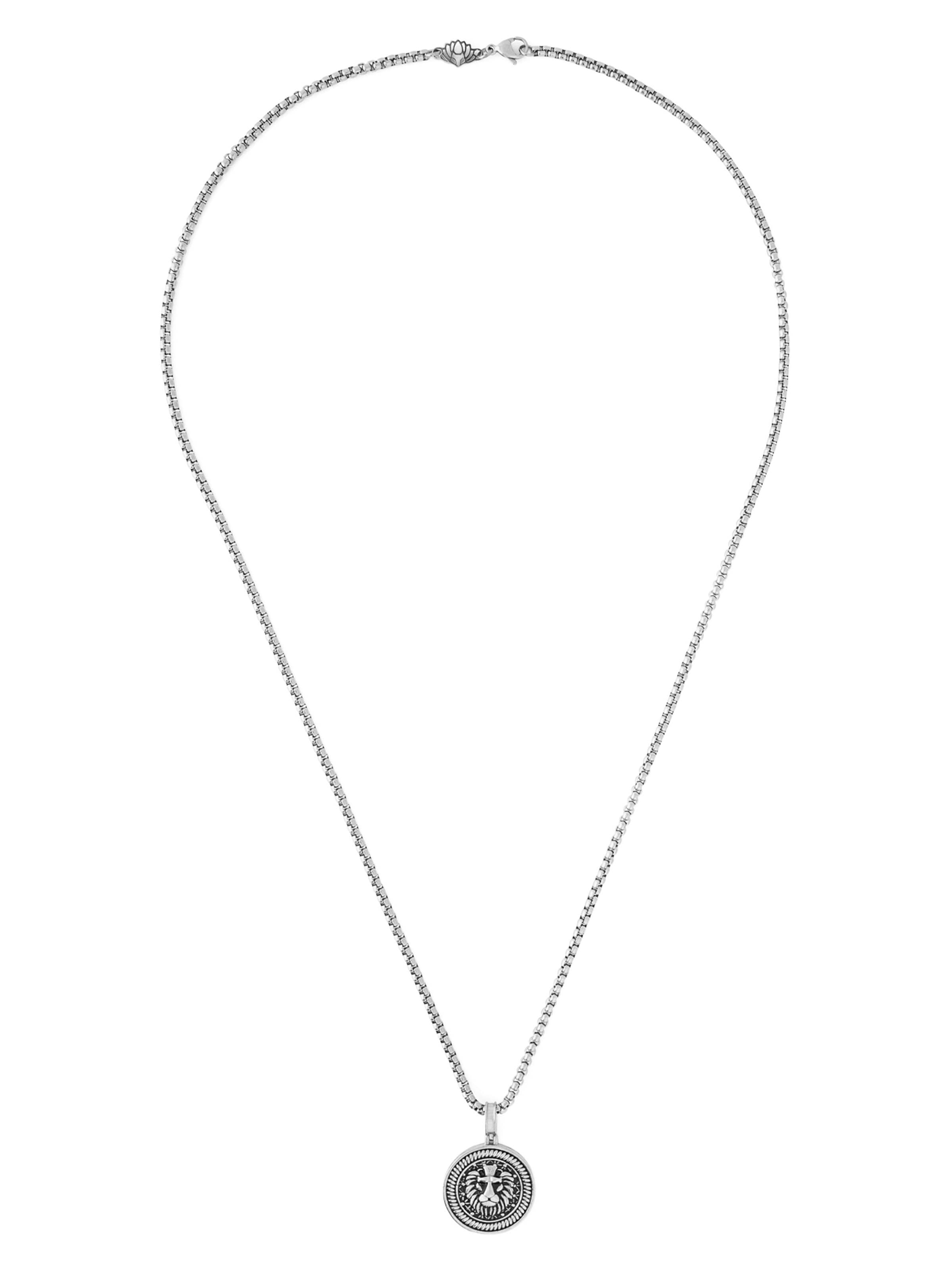 Akitsune Necklace 'Imperator Pendant / Necklace Antique Silver 70 cm' in Silver: front