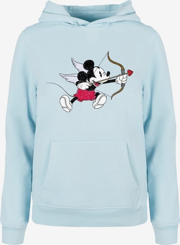 ABSOLUTE CULT Sweatshirt 'Mickey Mouse - Love Cherub' in Blauw: voorkant