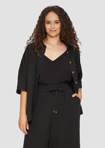QS Blouse in Zwart: voorkant
