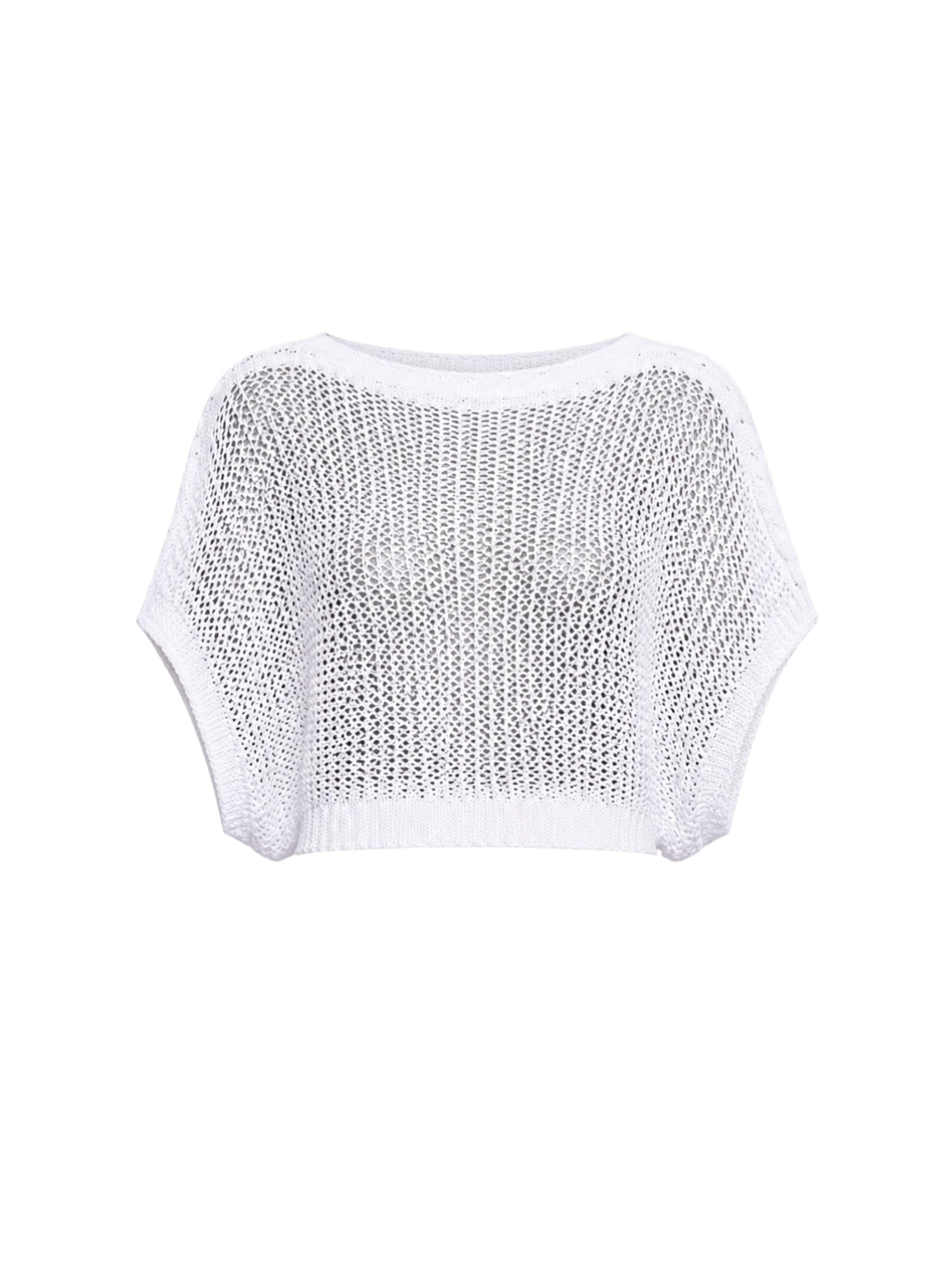 Süel knitwear Knitted top 'Birthday' in White: front