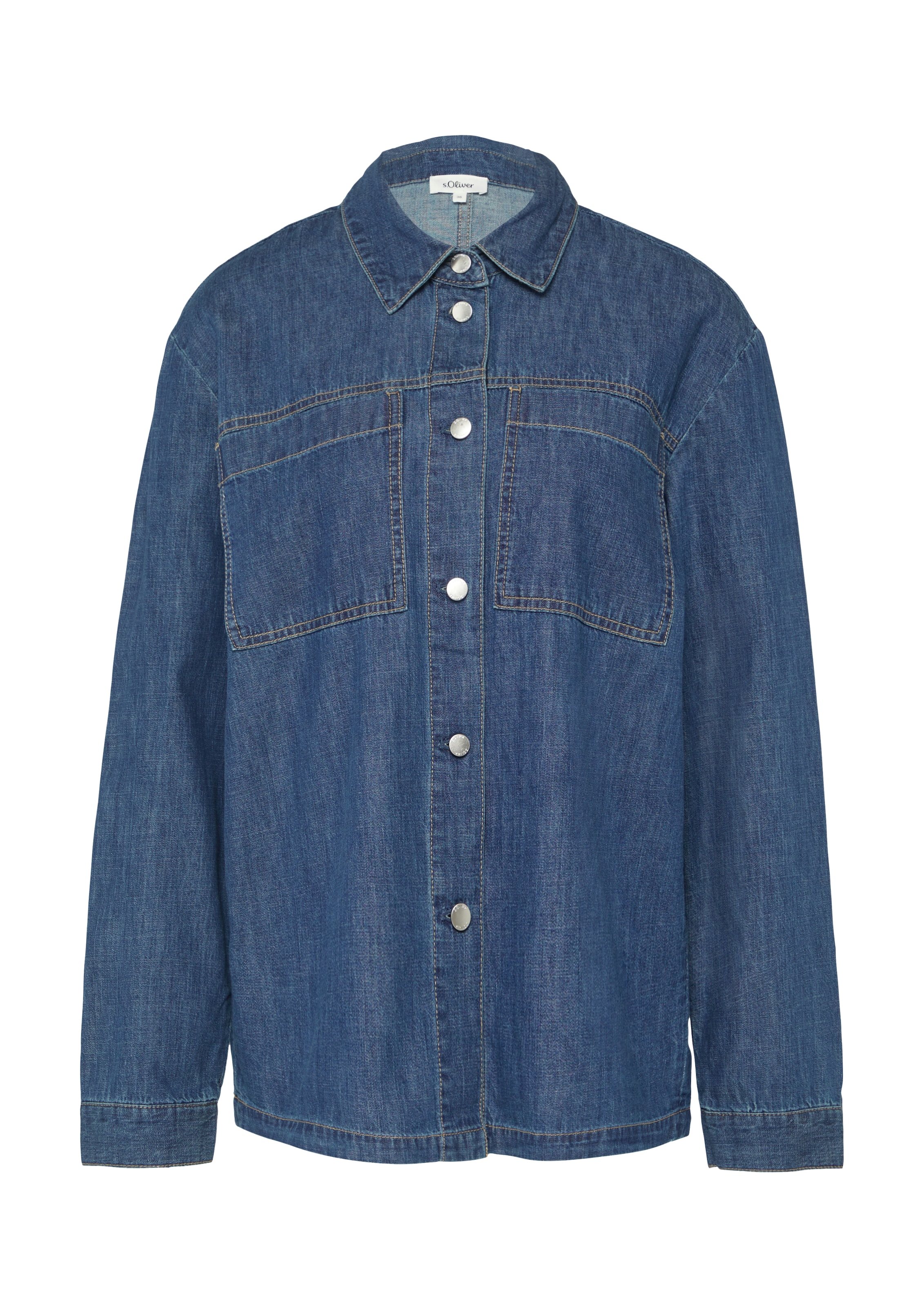 s.Oliver Blouse in Blauw: voorkant