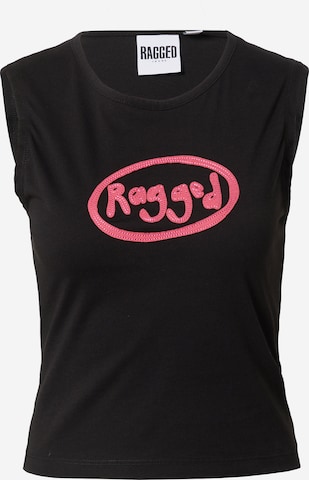 The Ragged Priest Top in Black: front