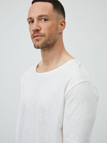 T-Shirt 'Lino' DAN FOX APPAREL en blanc