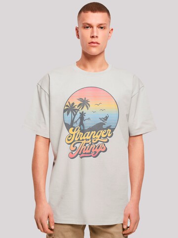 T-Shirt 'Stranger Things LA Netflix TV Series' F4NT4STIC en gris