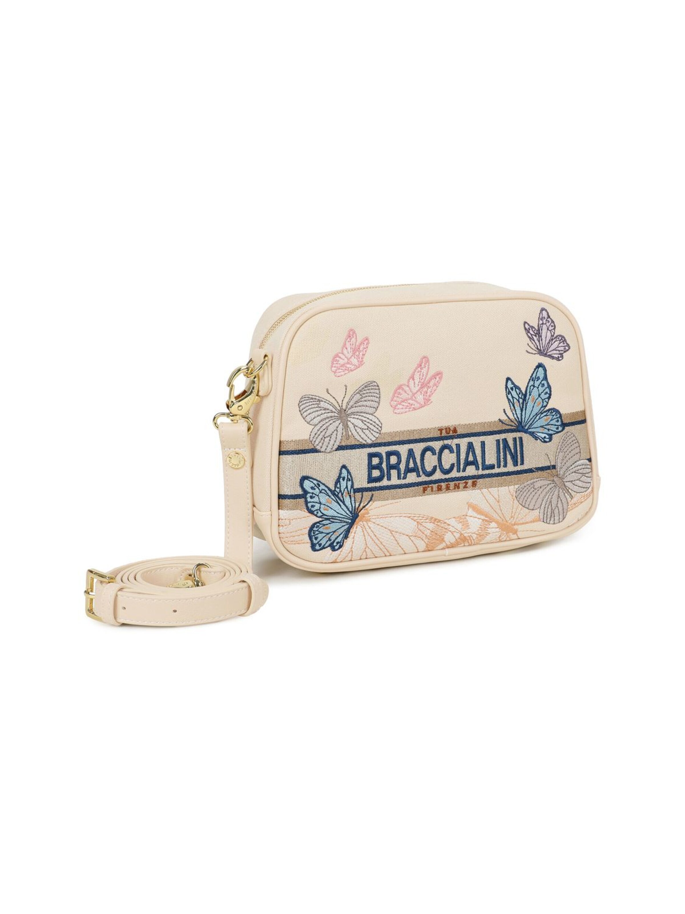 Borsa a tracolla 'Jacquard' di Braccialini in beige