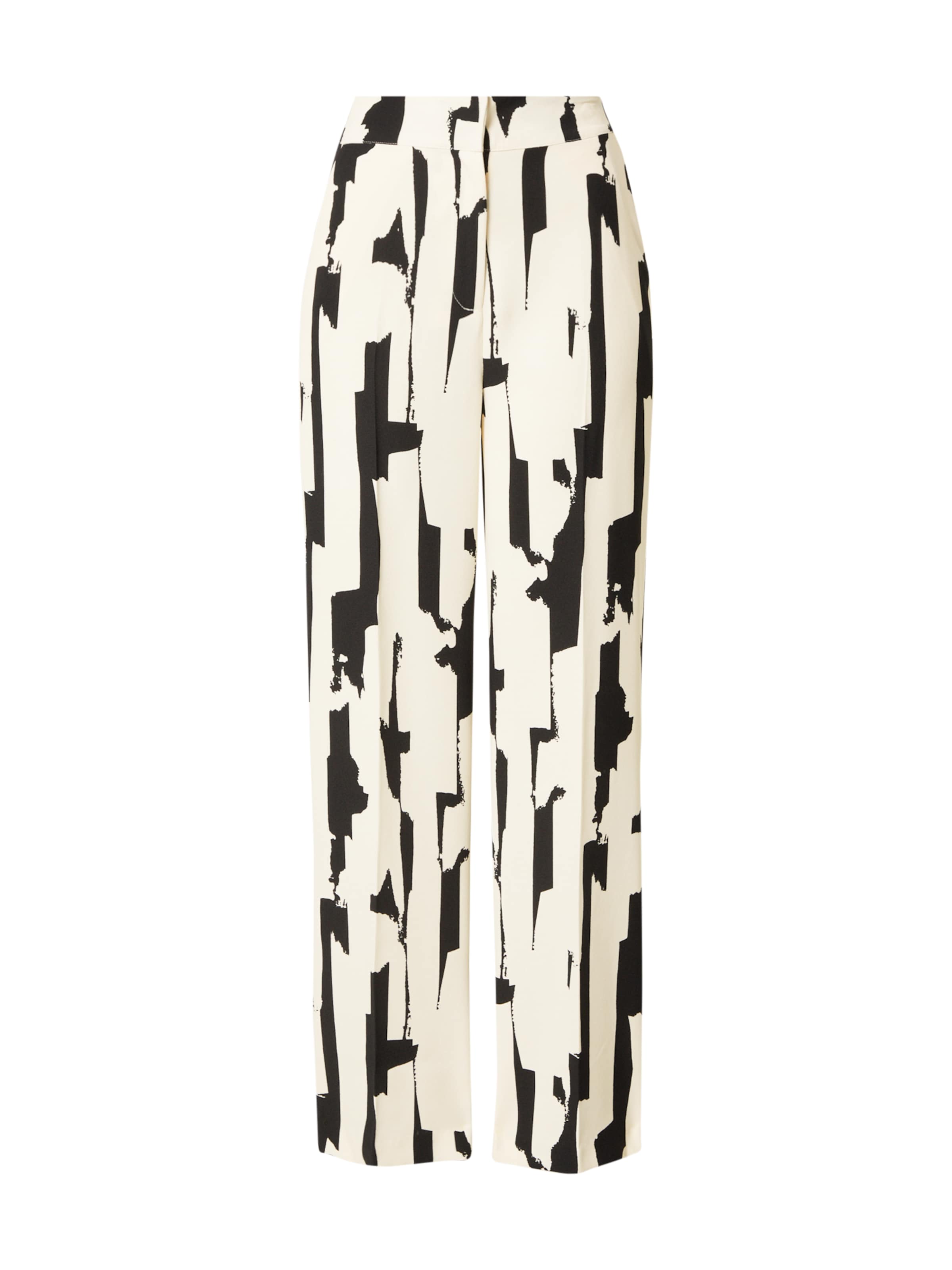 Wide Leg Pantalon à plis Warehouse en beige : devant