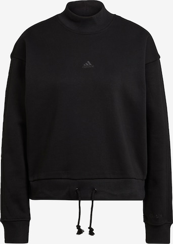 melns ADIDAS SPORTSWEAR Sportiska tipa džemperis 'All Szn Fleece Mock Neck': no priekšpuses