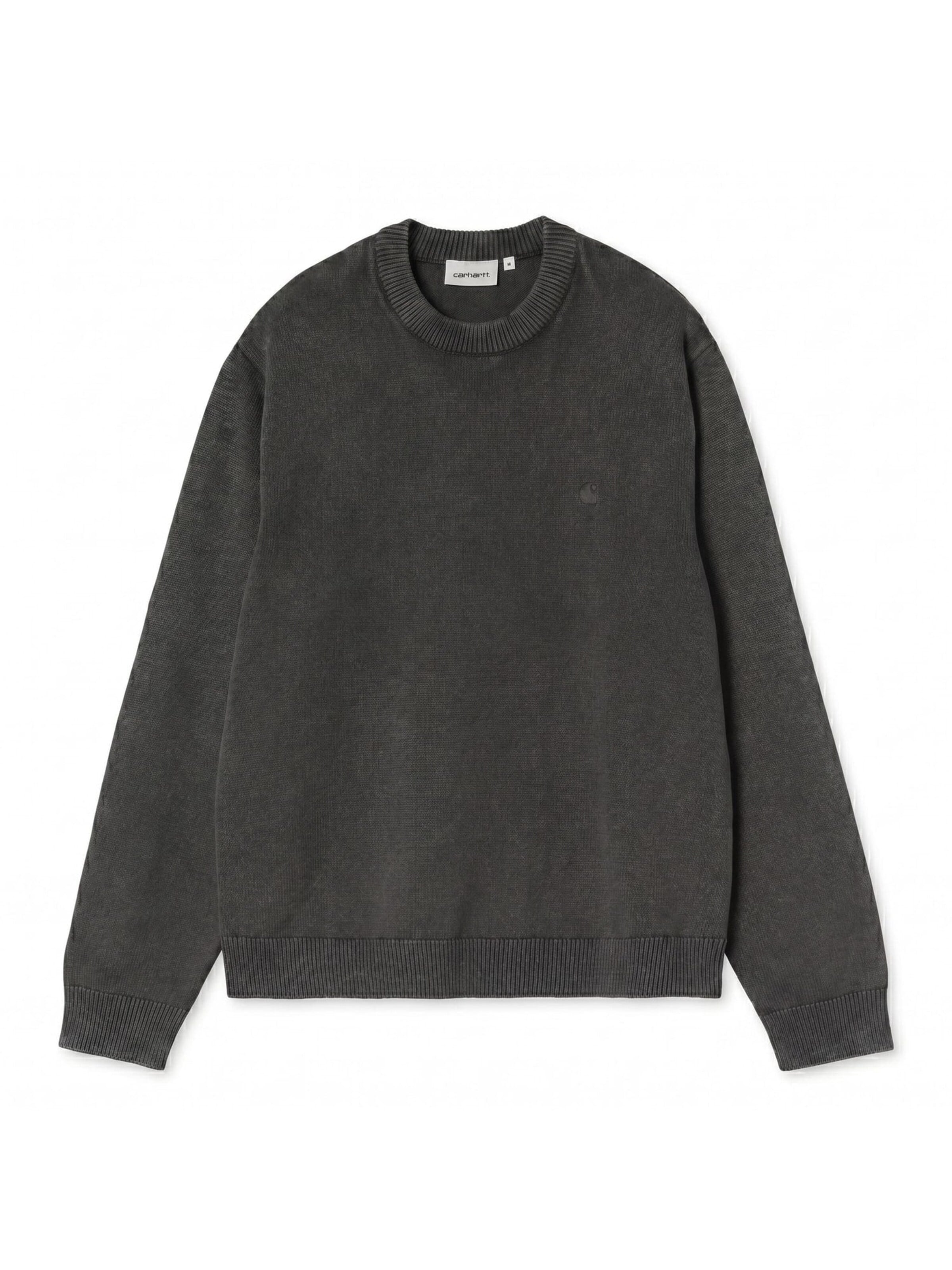 Carhartt WIP Sweter 'KORI SWEATER BLACK GARMENT DYED' w kolorze czarny: przód
